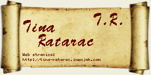 Tina Ratarac vizit kartica